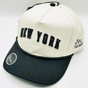 New York Good Life Rope A-Frame 2-Tone Hat Cap Snapback Adjustable Beige Casual